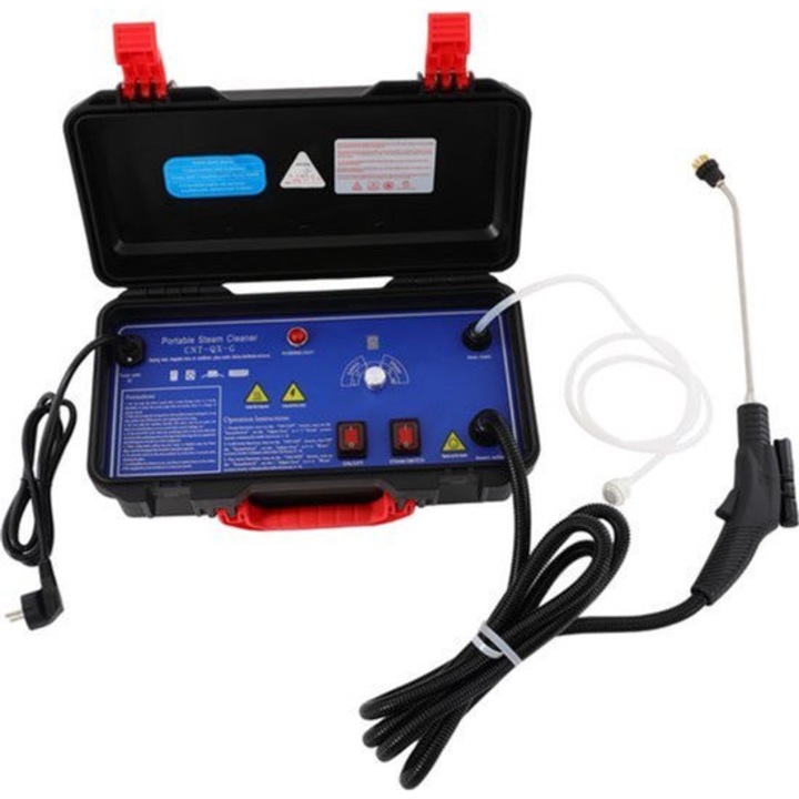 Aparat de curatare cu abur Corenia QRE-2029898, 3000 W, presiune inalta, multifunctional, portabil, multicolor, 46x30x25 cm, 6.15 kg