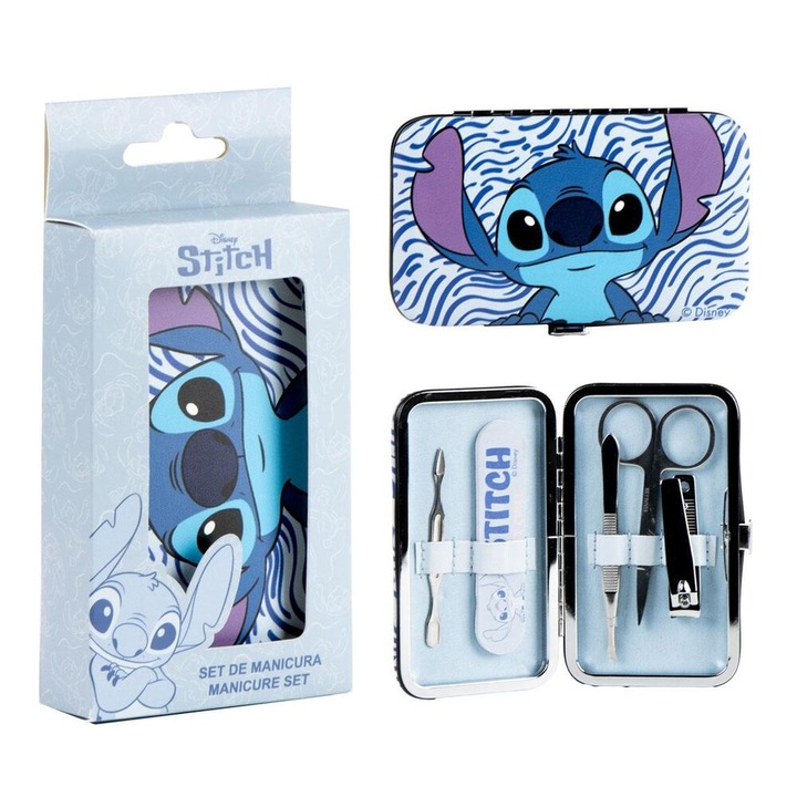 Комплект за маникюр Disney Stitch, Cerdá, 8x15x2см