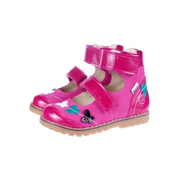 Pantofi ortopedici din piele naturala pentru fetite MRUGALA, Fucsia Pantofi ortopedici din piele naturala pentru fetite MRUGALA, Fucsia