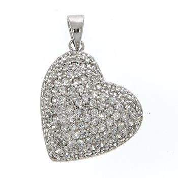 Pandantiv Argint, Janette, Inima cu Zirconii Pandantiv Argint, Janette, Inima cu Zirconii
