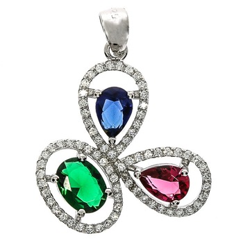 Pandantiv Argint, Janette, Multicolor, Zirconii Pandantiv Argint, Janette, Multicolor, Zirconii