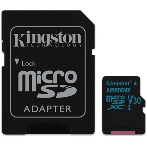 Card de memorie KINGSTON, MicroSDXC, 128GB, UHS-I, Clasa 10 si Adaptor