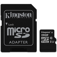 Card de memorie Kingston MicroSDHC Canvas Select, 16GB, 80R, Class 10, UHS-I + Adaptor