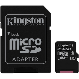 Card de memorie Kingston MicroSDXC Canvas Select, 256GB, Class 10, 80R, UHS-I +Adaptor