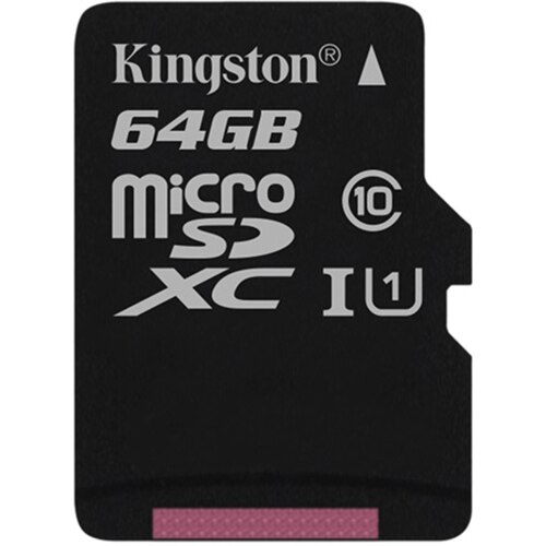 Card de memorie Kingston MicroSDXC Canvas Select, 64GB, Class 10, 80R, Class 10, UHS-I