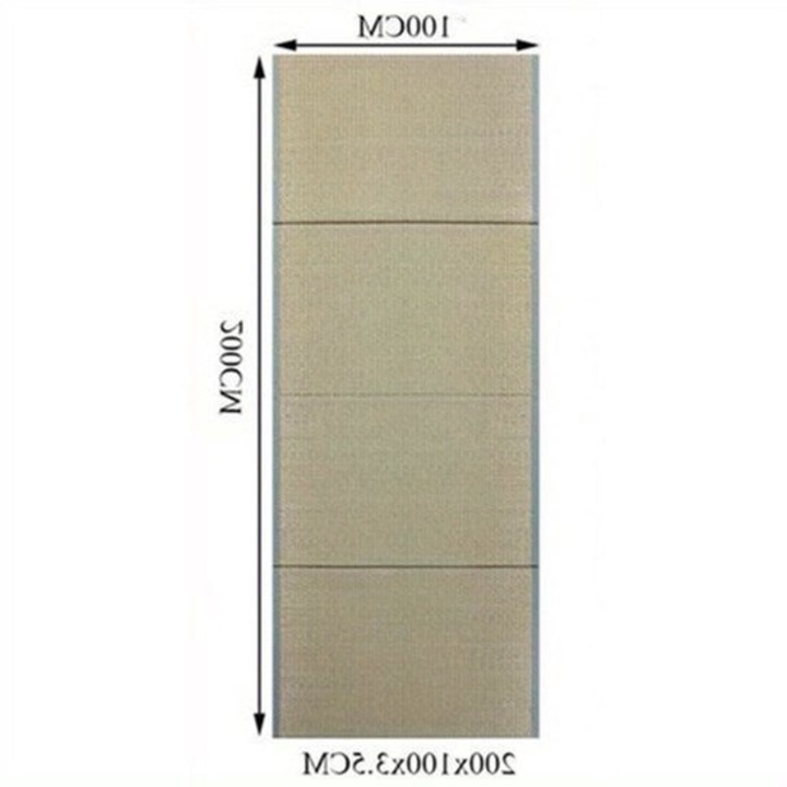 Saltea de gimnastica pliabila Corenia QRE-2032909, fibra naturala de iarba, 200 x 100 x 3,5 cm, bej