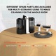 Curatator tapiterii portabil Corenia QRE-2033315, 600 W, suctiune ≥15 kPa, rezervor 1500 ml/700 ml, cablu 5 m, negru/alb