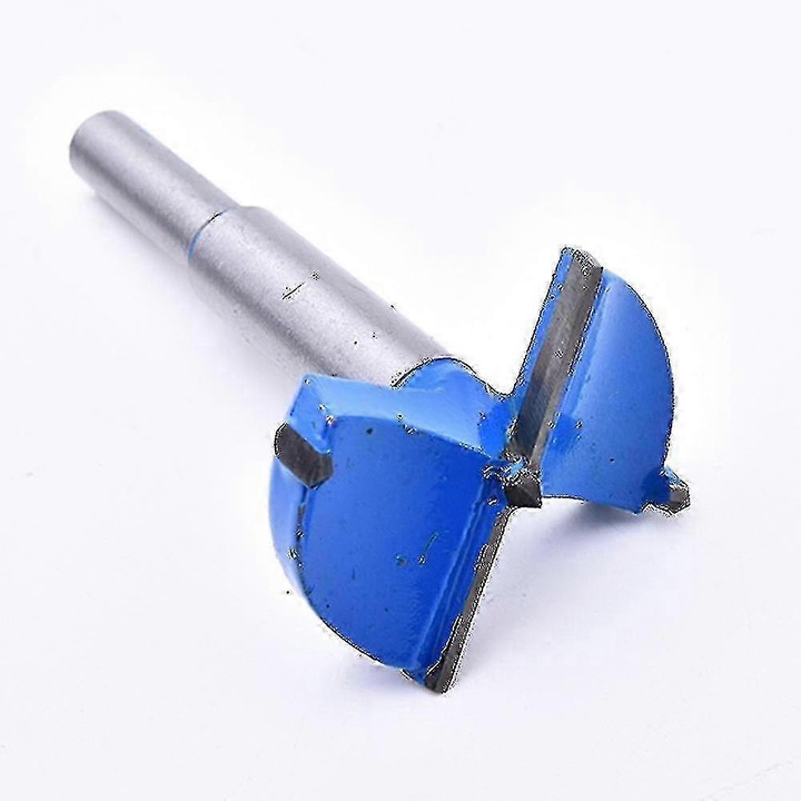 Бургия Forstner TCT CJ-FRG-K0563-20260907-35, връх от волфрамов карбид, кръгла/шестостенна опашка, синя, O42 мм