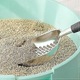 Лопатка за котешка тоалетна CJ-FRG-K0563-20260907-166, алуминиева с дълга гумена дръжка, перфорирана за отделяне на пясък, сребрист/черен, 25-26 см