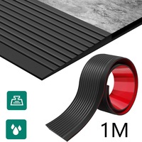 Rampa Autoadeziva Pentru Scaune Cu Rotile, Rampe De Prag, Rampa Antiderapanta Pentru Robot De Maturat, Scaun Cu Rotile, Scuter, Banda De Tranzitie Pentru Pragul De Podea Taiabila, Negru, 100cm
