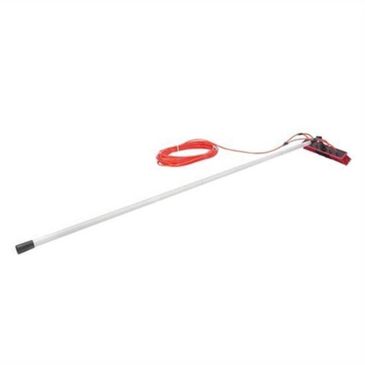 Tija telescopica pentru curatare geamuri Corenia QRE-2038621, aluminiu, reglabila pana la 8 m, cap perie rotativ 180° cu pulverizare apa, furtun ~20 m, argintiu