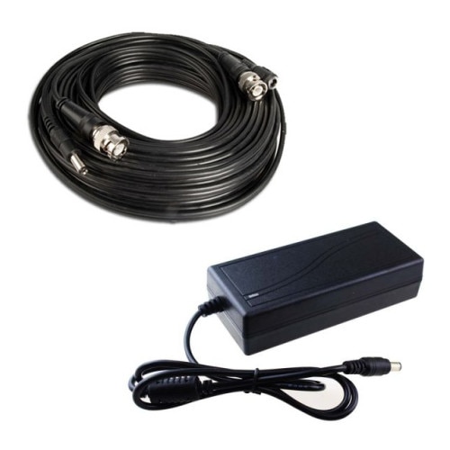 Set complet accesorii Sistem Supraveghere 1 camera video cu Cablu mufat Play & Plug 30m