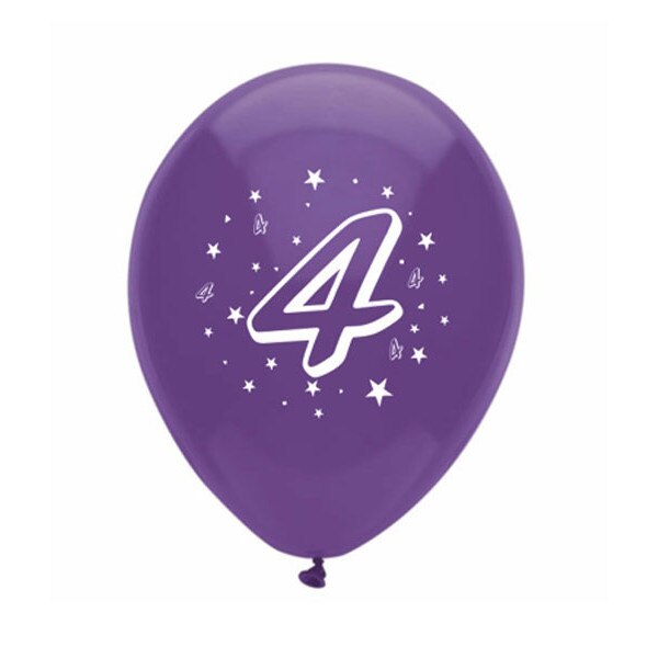 Set 10 buc baloane inscriptionate cifra 4