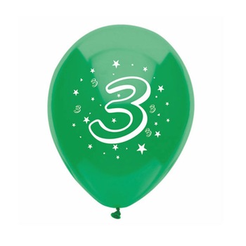 Set 10 buc baloane inscriptionate cifra 3 Set 10 buc baloane inscriptionate cifra 3