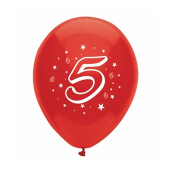 Set 10 buc baloane inscriptionate cifra 5 Set 10 buc baloane inscriptionate cifra 5