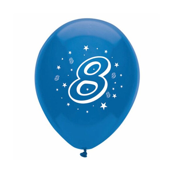 Set 10 buc baloane inscriptionate cifra 8