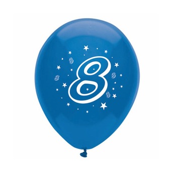 Set 10 buc baloane inscriptionate cifra 8 Set 10 buc baloane inscriptionate cifra 8