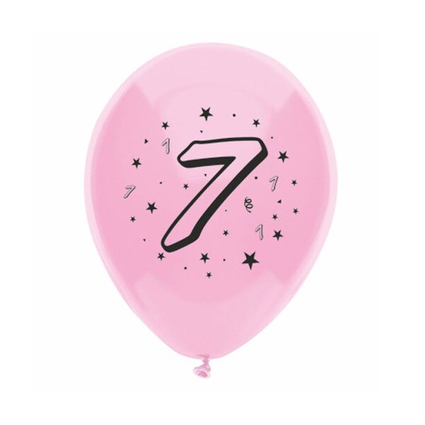 Set 10 buc baloane inscriptionate cifra 7