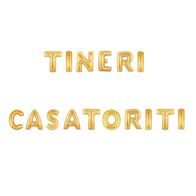 Set baloane folie gold TINERI CASATORITI