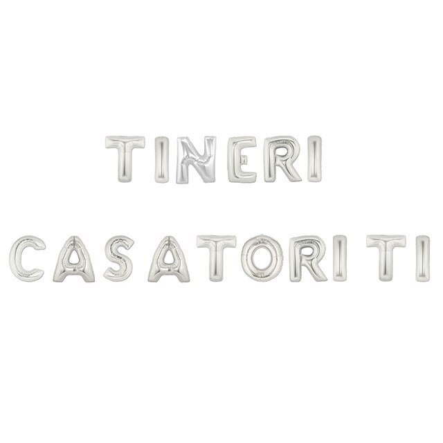 Set baloane folie silver TINERI CASATORITI