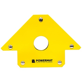 Triunghi magnetic pentru sudura, Powermat, Capacitate 22.6 Kg, Galben Triunghi magnetic pentru sudura, Powermat, Capacitate 22.6 Kg, Galben