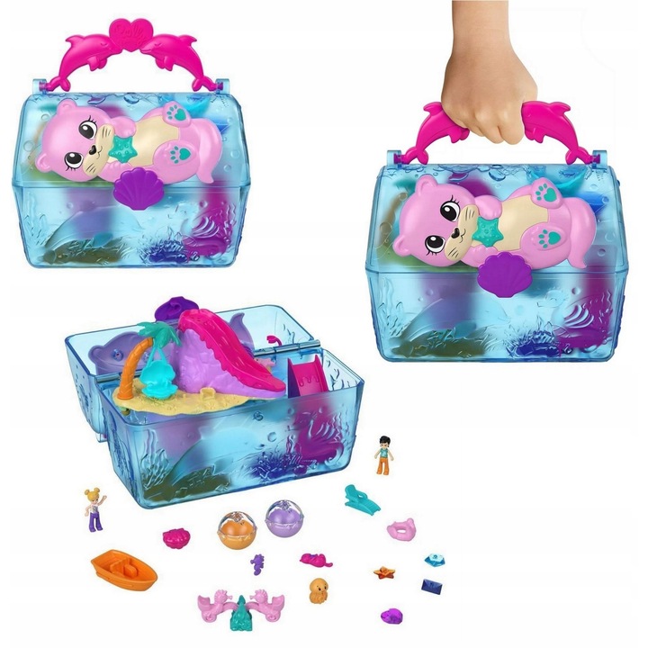 Dulap de comori Polly Pocket cu Vidra si accesorii
