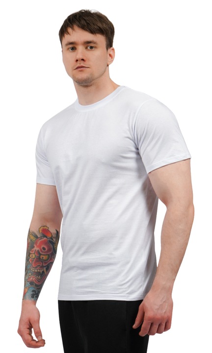 Egyszerű rövid ujjú póló férfiaknak MOD JEANS, Fehér