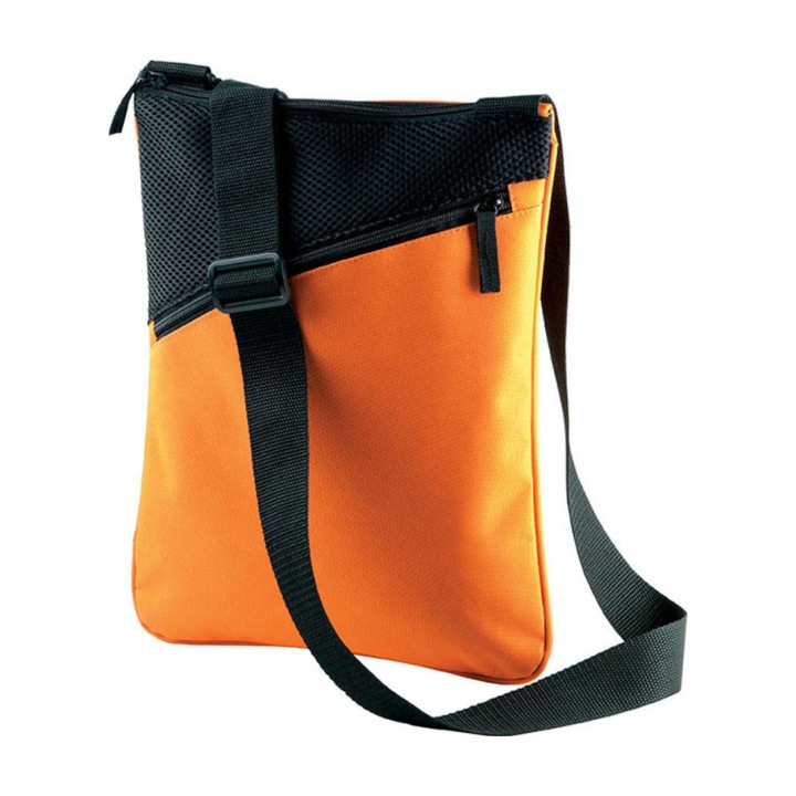Geantă messenger Reborne, poliester 600D, portocalie, One Size INTL