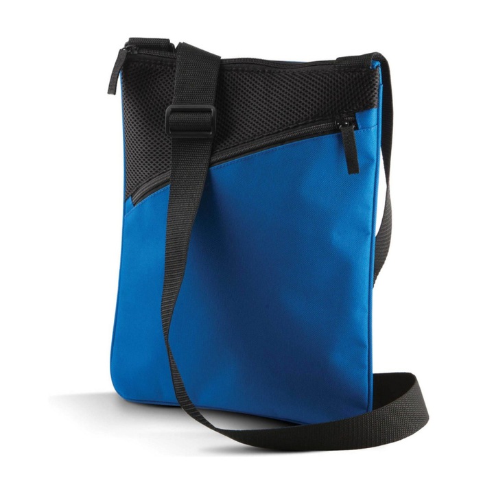 Geantă messenger, Reborne, poliester 600D, albastru royal, One Size INTL