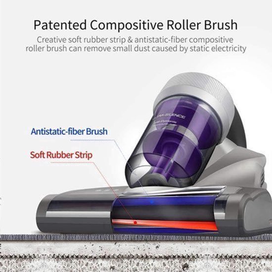 Aspirator pentru acarieni si saltele Corenia QRE-2048408, 700 W, 14 kPa, UV-C 6W, HEPA 6-traps, duza 24,5 cm, rezervor 0,5 L, cablu 5 m, gri/violet