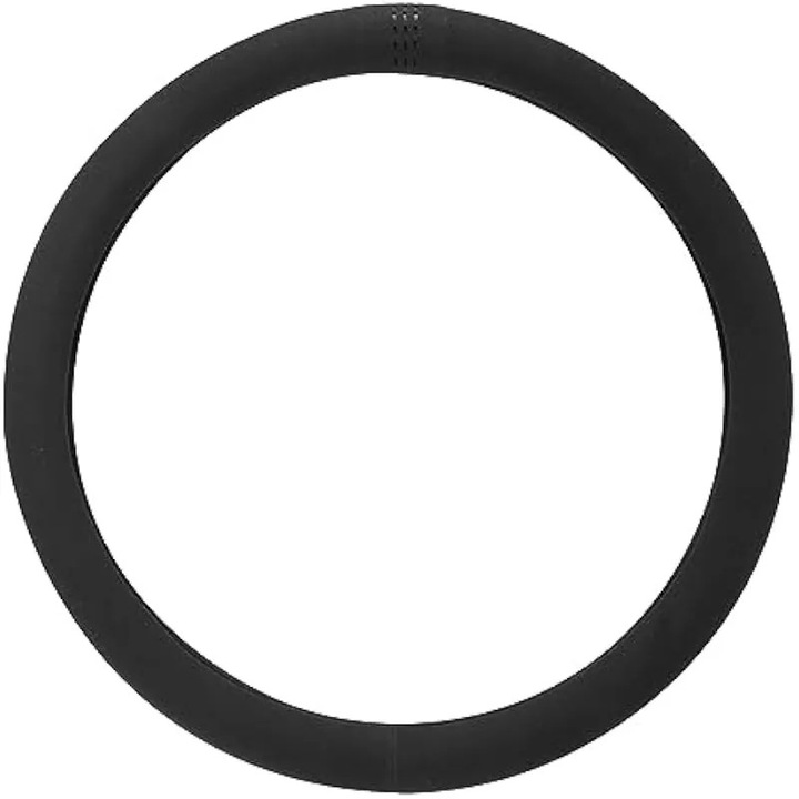 Husa pentru volan auto, din piele intoarsa, stil negru, 38 cm diametru