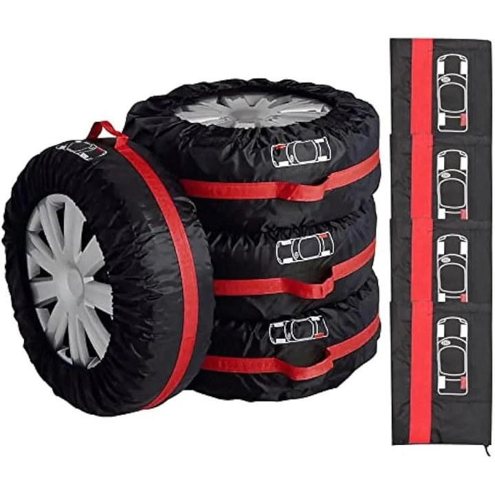 4 bucati de saci pentru anvelope auto, set de saci pentru anvelope auto, saci pentru anvelope, husa de protectie pentru anvelope, pentru anvelope de 13-18 inch (A)