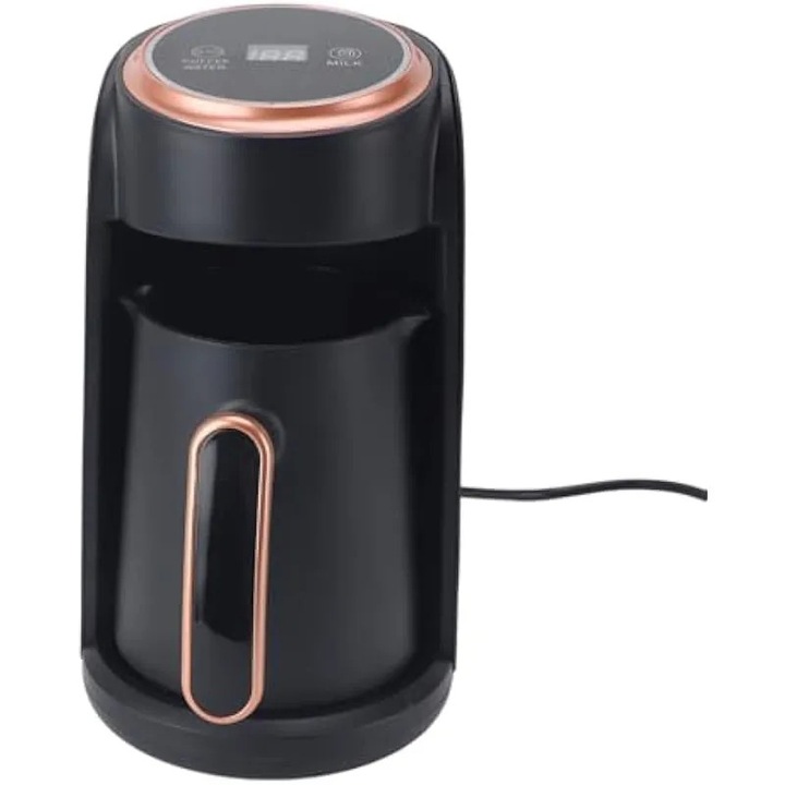 Ibric electric pentru cafea turceasca K0544-260907-852-AMC, 600W, 300 ml, oala din inox, incalzire rapida, automat, negru/roz-auriu