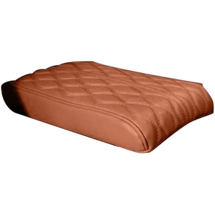 Husa cotiera auto K0544-260907-1603-AMC, din piele ecologica (PU), pernita ergonomica antiderapanta, universala, maro