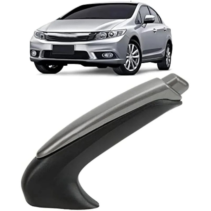 Husa frana de mana K0544-260907-1772-AMC, inlocuitor pentru ref. 47115 SNA A82Z, ABS dur, negru/argintiu, compatibil Coupe/Sedan 2006–2011