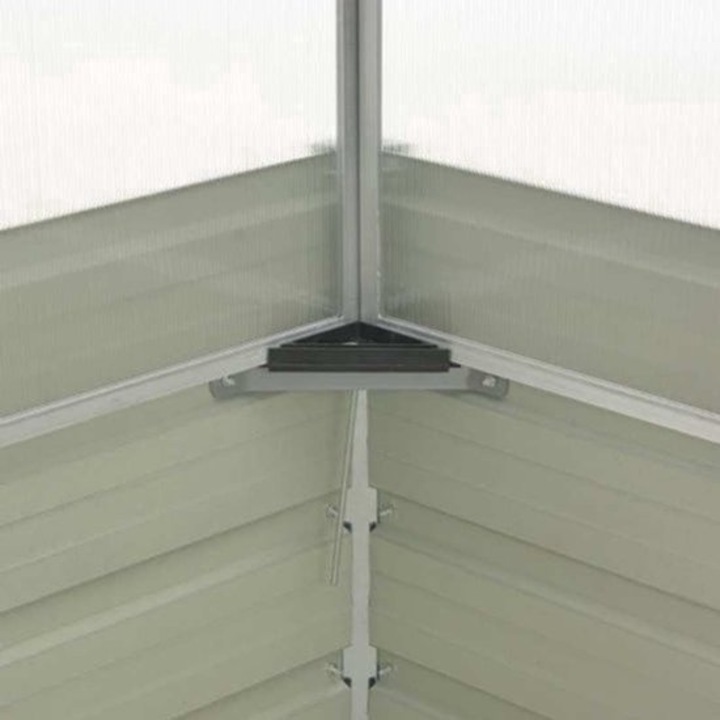 Sera de gradina Corenia QRE-2058737, cadru din otel galvanizat, rezistenta la rugina, compacta 100 x 100 x 85 cm, maro