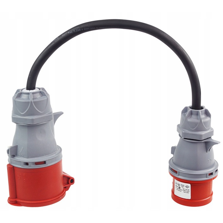 Adaptor Putere 16A la 32A 5P, Cablu 0.5m, IP44