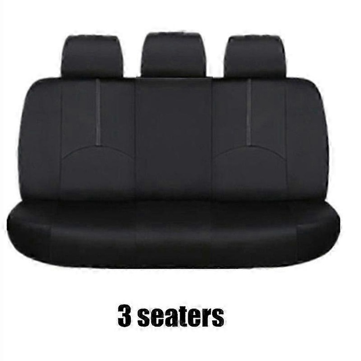 Set huse scaune auto FU-K0276-20260907-2792, piele PU, universal semi-custom pentru 5 locuri, rezistente la uzura si UV, negru, set 5 piese