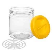 Borcan din plastic cu capac si maner 1L