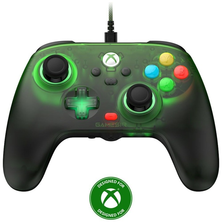 Контролер GameSir T7 Pro Retro Green за Xbox Series X|S, Xbox One, PC, С кабел, USB-C, Зелен
