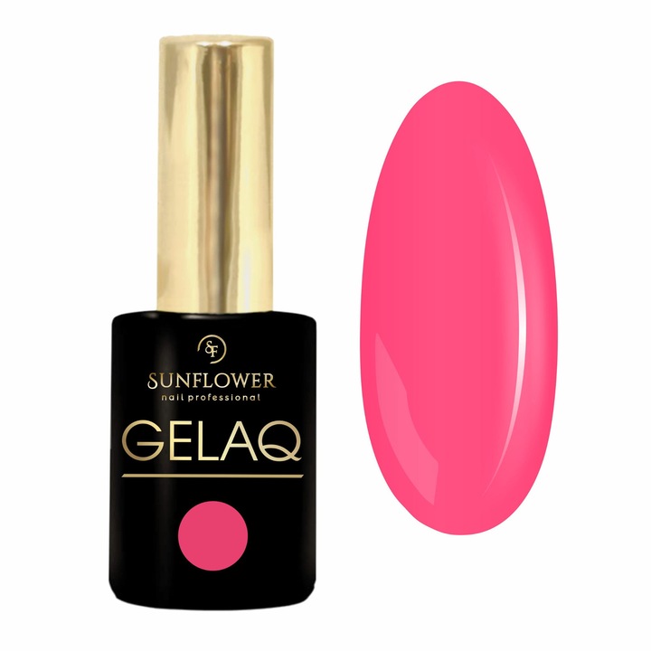 Sunflower, oja hibrida gel UV Gelaq Nr 439 Neon, roz neon, 15 g (13.4 ml)