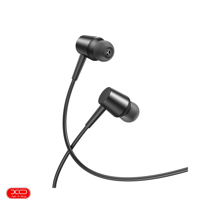 Casti XO cu fir EP57 jack 3, 5 mm, cablu 1.2m, Negru