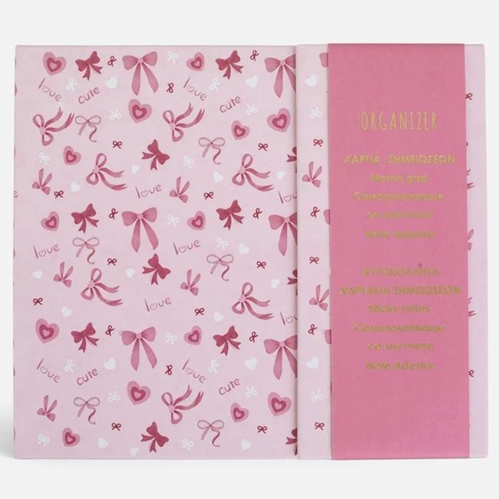 Set Notite in Cutie Roz cu Fundite 19x16, 5cm
