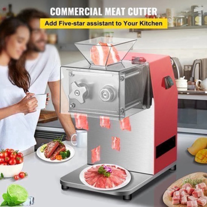 Tocator de carne Corenia QRE-2073373, 850W, 1440 RPM, 50Hz, functii robot de bucatarie / tocat carne / tocat legume, grosime taiere 5 mm, rosu