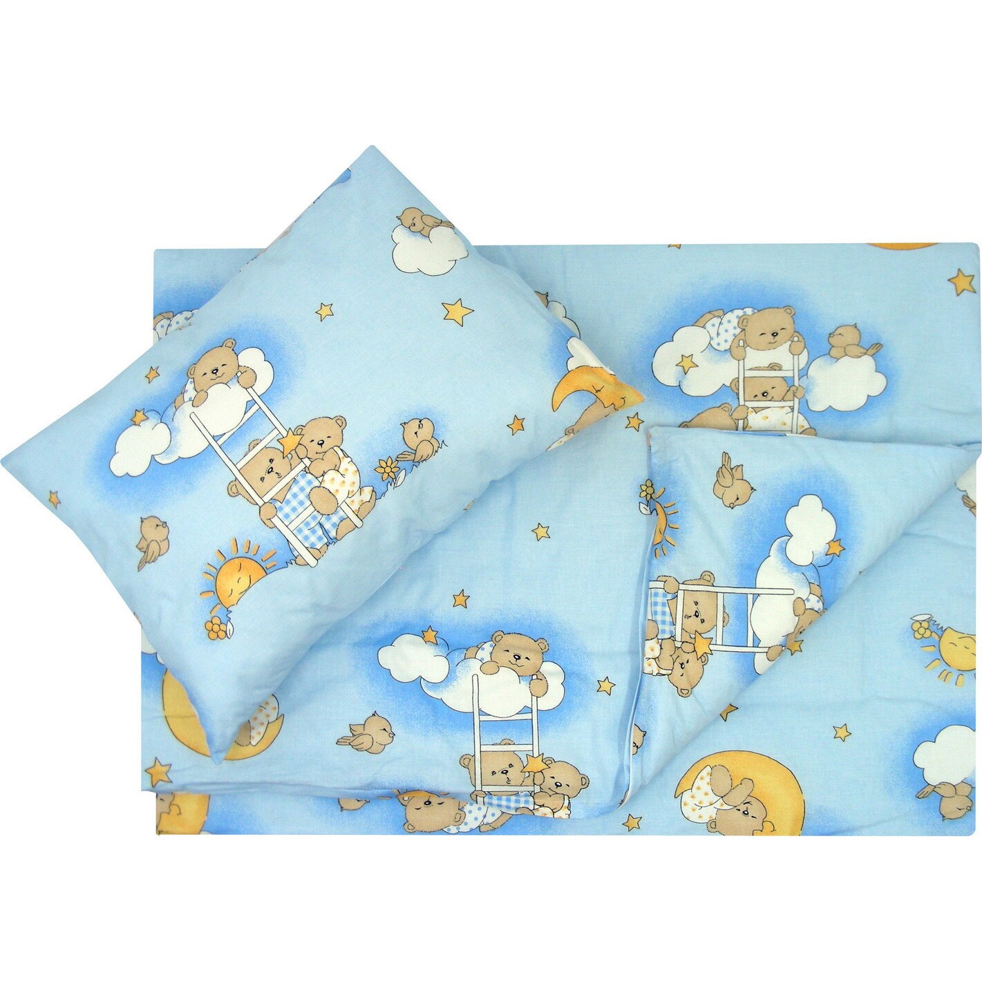 Pilota si perna copii ursuletul somnoros albastru