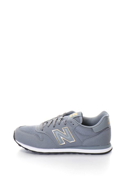 New Balance, Konnyu sportcipo szintetikus velur belessel 500, szurke, Szürke, 36