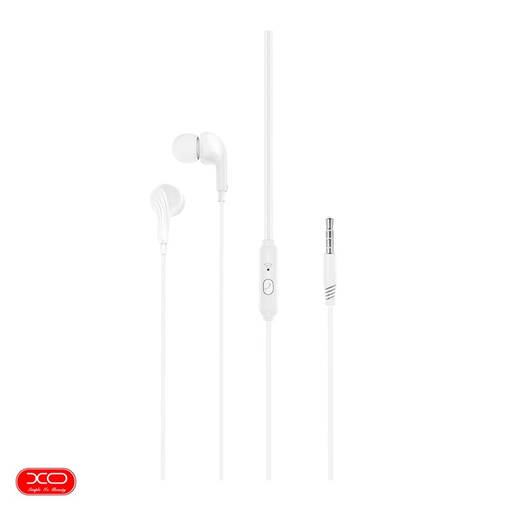 Casti XO cu fir EP86 jack 3, 5 mm, cablu 1.2m, Alb