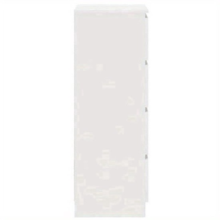 Comoda de depozitare Corenia QRE-2075676, compacta din lemn si PAL, alb, 37,5 x 35 x 99 cm