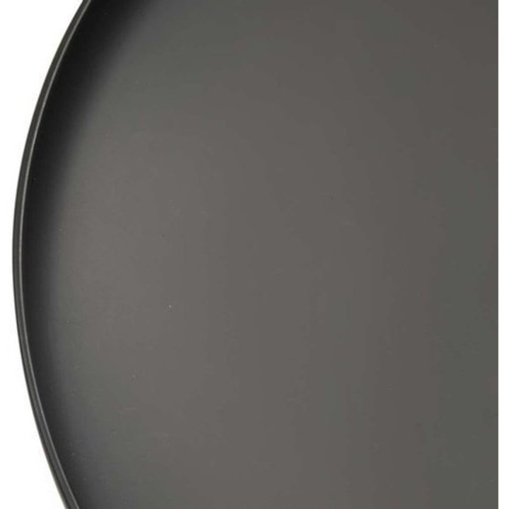 Vatra de foc pentru gradina Corenia QRE-2076475, otel, diametru 80 cm, cu capac inclus, negru