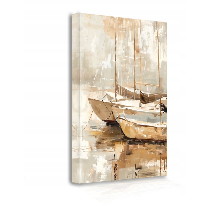 Tablou Canvas 50x70 cm: Barca si Mare, Decor Perfect pentru Salon
